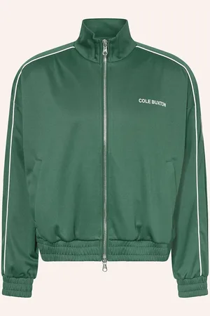 Cole Buxton Sweatjacke Piped Mit Galonstreifen gruen