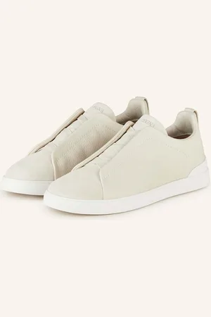 Ermenegildo Zegna Slip-On-Sneaker Triple Stitch weiss