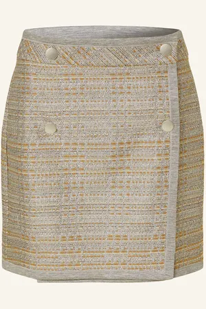 SEM PER LEI Tweed-Rock Mit Glitzergarn grau