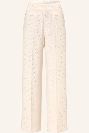 Sandro Strickhose Mit Schmucksteinen weiss