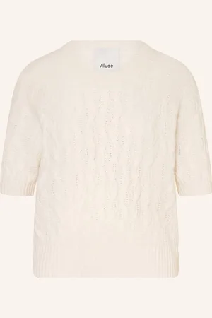 Allude Strickshirt Aus Cashmere weiss