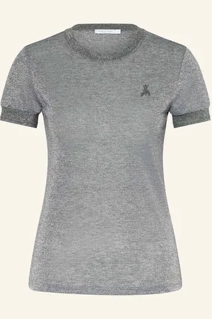 Patrizia Pepe Strickshirt Mit Glitzergarn grau