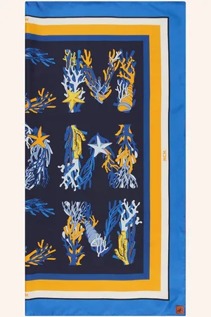 MCM Seidentuch blau