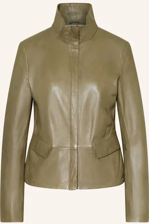 Milestone Lederjacke Mskreta gruen