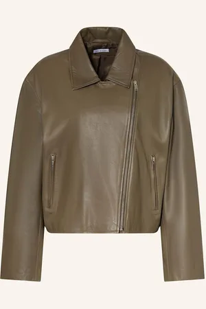 Mrs & HUGS Lederjacke beige