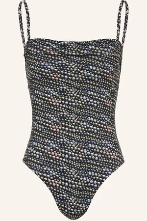 Vilebrequin Bandeau-Badeanzug Pearl Facette schwarz