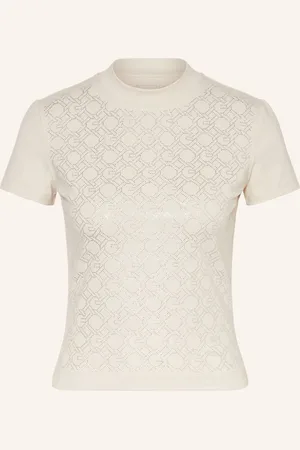 Guess T-Shirt Mit Schmucksteinen grau
