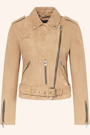 AllSaints Lederjacke Balfern grau