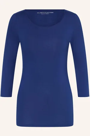 Majestic Shirt Mit 3/4-Arm blau