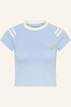 Guess Cropped-Shirt blau