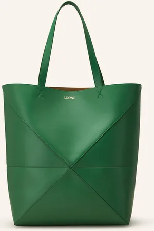Loewe Shopper Puzzle Tote Large gruen