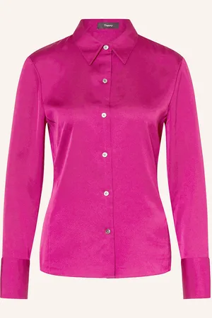THEORY Hemdbluse Aus Satin pink