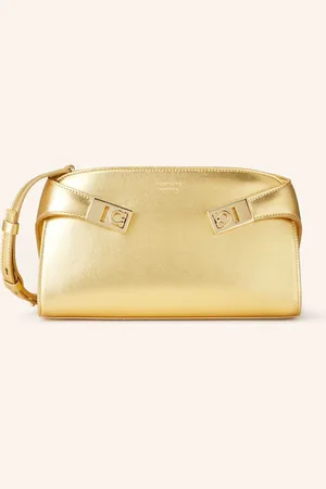 * SALVATORE FERRAGAMO hot * Umhänge TASCHE CLUTCH VARA LEDER rot Label gold KETTE