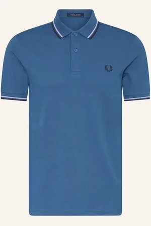 Fred Perry Piqué-Poloshirt blau