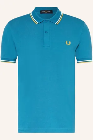 Fred Perry Piqué-Poloshirt blau