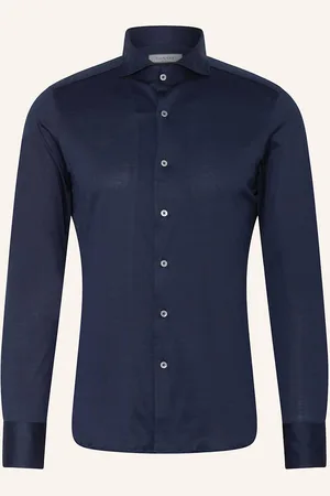 CANALI Jerseyhemd Slim Fit blau