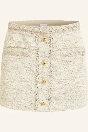 Isabel Marant Bouclé-Rock Mit Glitzergarn beige