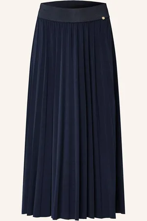 DARLING HARBOUR Plisseerock Aus Jersey blau