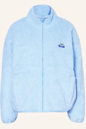 American Vintage Teddyfell-Jacke Hoktown blau