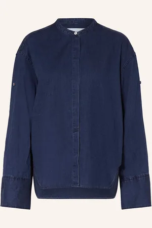 Closed Bluse In Jeansoptik blau