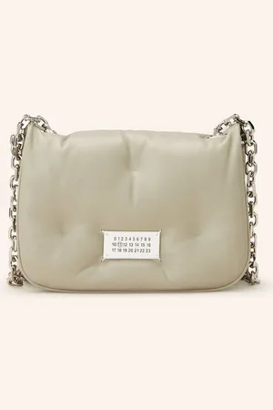 Maison Margiela Umhängetasche Glam Slam Flap Small beige