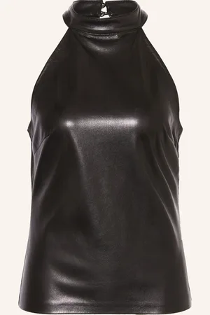 Guess Top Violette In Lederoptik