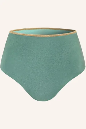 MYMARINI High-Waist-Bikini-Hose Shine Zum Wenden Mit Uv-Schutz 50+ gruen