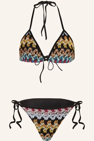 Missoni Triangel-Bikini Mit Glitzergarn schwarz