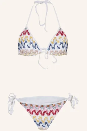 Missoni Triangel-Bikini Mit Glitzergarn pink