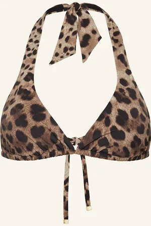 Dolce & Gabbana Triangel-Bikini-Top Leo New braun