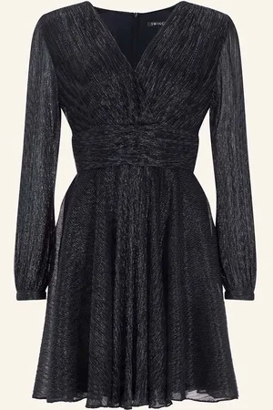Swing Cocktailkleid Mit Glitzergarn blau