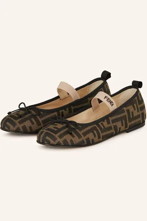 Fendi Mary-Jane-Ballerinas schwarz