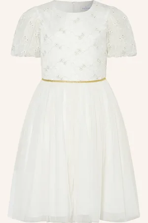 DANAMADE Tüllkleid Mit Glitzergarn weiss