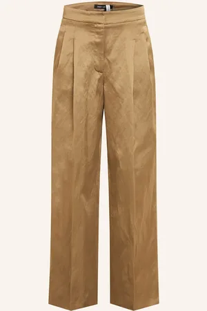 Iris von Arnim Satinhose Lainie Mit Leinen braun