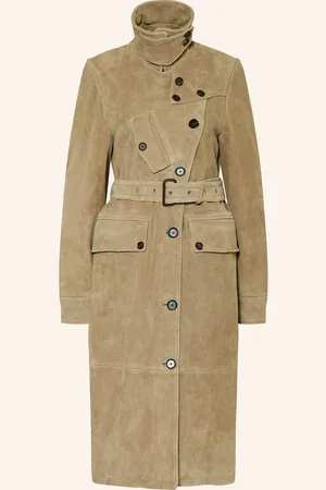 Belstaff Trenchcoat Aus Leder beige