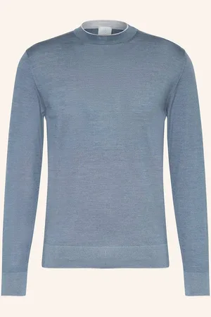 ELEVENTY Pullover Mit Seide blau