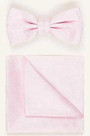 PAUL Set: Fliege Und Einstecktuch rosa