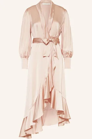 ZIMMERMANN Wickelkleid Aus Seide rosa