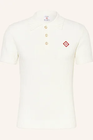 Casablanca Frottee-Poloshirt weiss