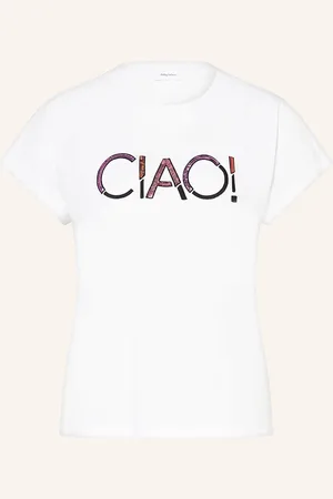 DARLING HARBOUR T-Shirt Mit Pailletten weiss