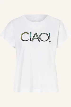 DARLING HARBOUR T-Shirt Mit Pailletten weiss