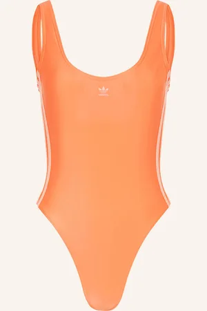 adidas Badeanzug 3streifen orange