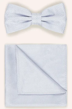 PAUL Set: Fliege Und Einstecktuch blau