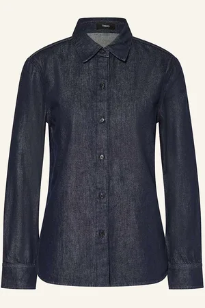 THEORY Jeansbluse blau