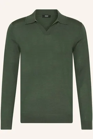 Reiss Strick-Poloshirt gruen