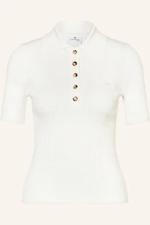 Courrèges Strick-Poloshirt weiss