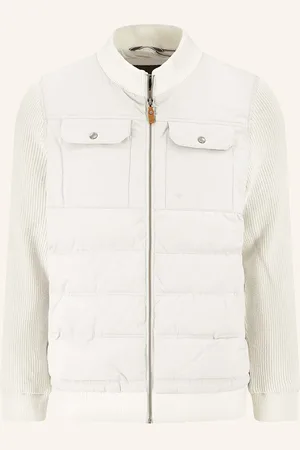 Fynch-Hatton Strickjacke Im Materialmix weiss