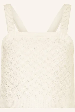Maje Stricktop Mit Pailletten weiss