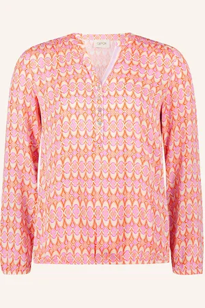 Cartoon Blusenshirt Mit Schmucksteinen orange