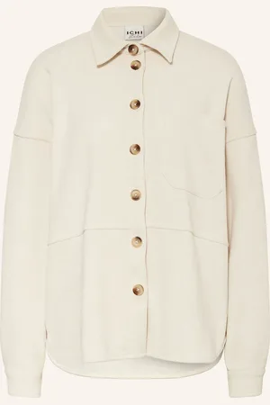 Ichi Cord-Overshirt Ihkate beige